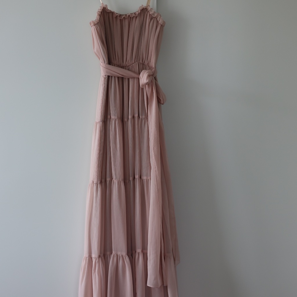 Anthropologie BHLDN Prom Formal Wedding Guest Dress Dusty Rose Size 2